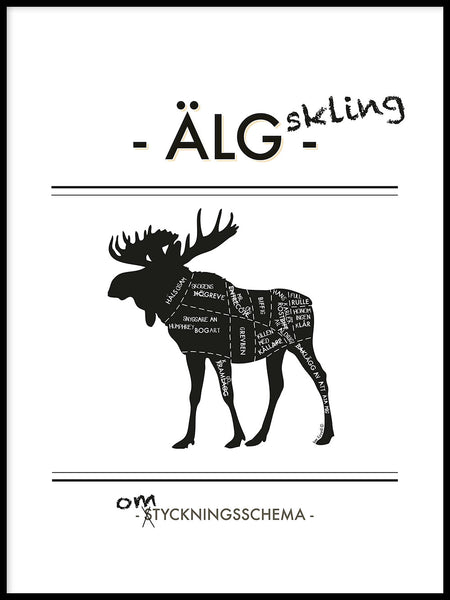 Poster: Älgskling, av Ateljé Spektrum - Linn Köpsell