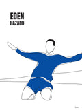 Poster: Eden Hazard, outline, av Tim Hansson