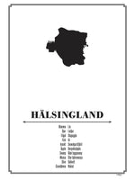 Poster: Hälsingland, av Caro-lines