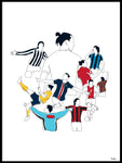 Poster: History of Zlatan, colours, av Tim Hansson