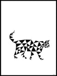 Poster: Katt, trianglar, av Caro-lines