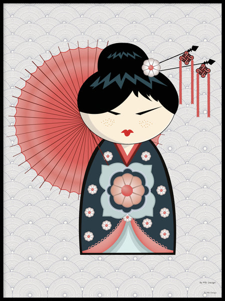 Poster: Kokeshi Dolls #22, av PIEL Design