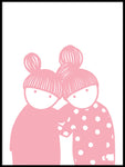 Poster: Kompisskap rosa, av Anna Grundberg