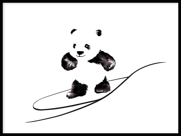 Poster: Surfing Panda, av Cora konst & illustration