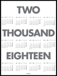 Poster: 2018 Kalender vit, av Utgångna produkter