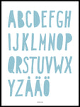 Poster: ABC, blå, av Utgångna produkter