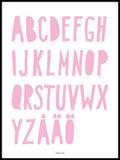 Poster: ABC, rosa, av Utgångna produkter