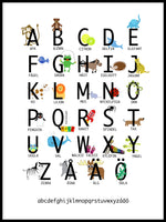 Poster: Alfabetsposter, av Lindblom of Sweden