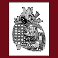 Poster: Anatomiskt hjärta, av Tovelisa