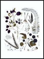 Poster: Berries and leaves, av Utgångna produkter