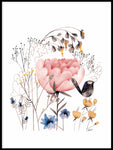 Poster: Bird among flowers, av Utgångna produkter