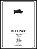 Poster: Blekinge, av Caro-lines
