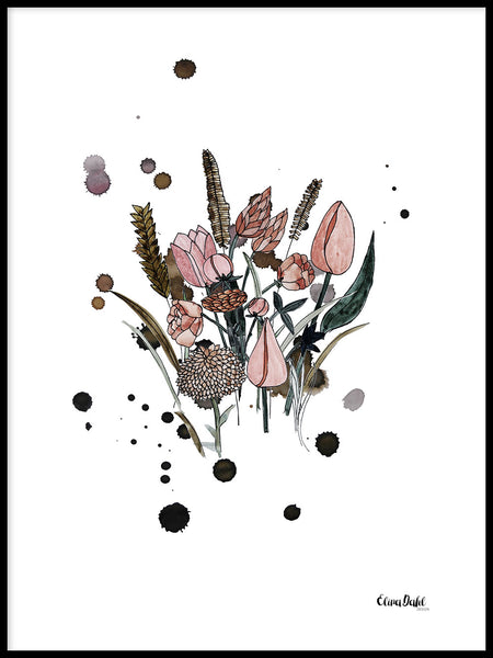 Poster: Blomster, av Elina Dahl