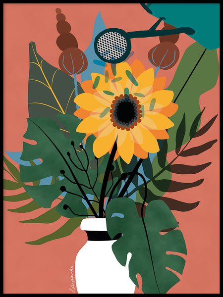 Poster: Blomvas, av Illustranka