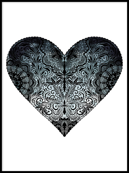 Poster: Blue Heart, av Sofie Rolfsdotter