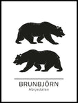 Poster: Brunbjörn härjedalens landskapsdjur, av Paperago