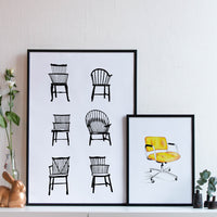 Poster: Chairs, av Sofie Staffans-Lytz