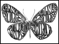 Poster: Change your thoughts, av Sofie Rolfsdotter