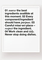 Poster: Chef's advice, av The Wall Cookbook