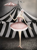 Poster: Cirkus, Ballerina, av Majali Design & Illustration