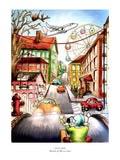 Poster: City Life, av Ekkoform illustrations