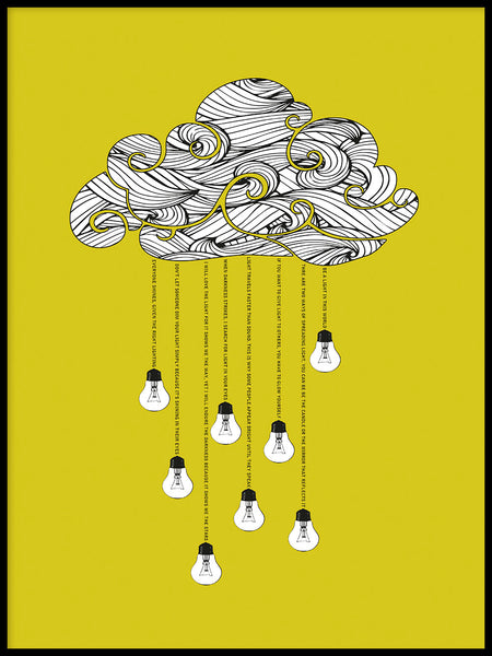 Poster: Cloud Bulb Yellow, av Grafiska huset