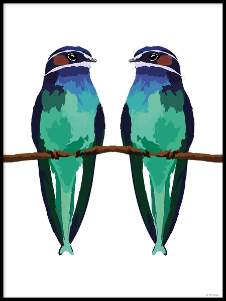 Poster: Colorful Birds #19, av PIEL Design