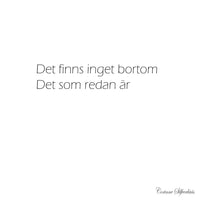 Poster: Det finns inget bortom, av Corinne Silfverlåås