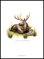 Poster: Dream Big little one (Moose), av Ekkoform illustrations
