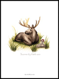 Poster: Dream Big little one (Moose), av Ekkoform illustrations