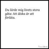 Poster: Du lärde mig livet, av Corinne Silfverlåås