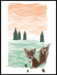 Poster: Ekorren i skogen, av ANNABOYE