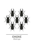 Poster: Ekoxe blekinges landskapsdjur, av Paperago