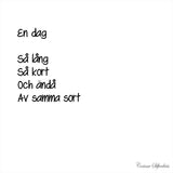 Poster: En dag, av Corinne Silfverlåås