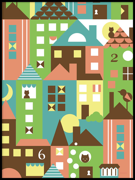 Poster: En liten stad, av ANNABOYE