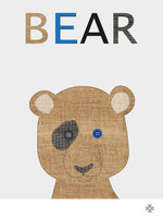 Poster: Fabric Bear, av Paperago