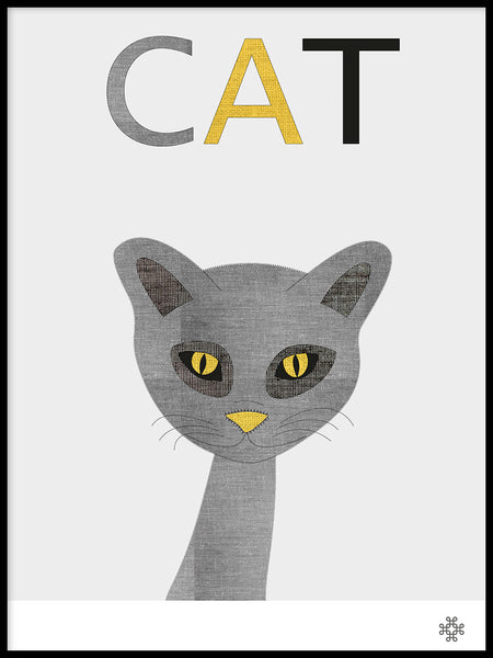 Poster: Fabric Cat, av Paperago