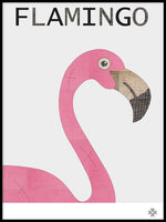 Poster: Fabric Flamingo, av Paperago