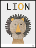 Poster: Fabric Lion, av Paperago