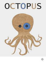 Poster: Fabric Octopus, av Paperago