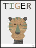 Poster: Fabric Tiger, av Paperago