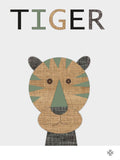 Poster: Fabric Tiger, av Paperago