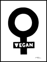 Poster: Fem Vegan, av Josephine Skapare