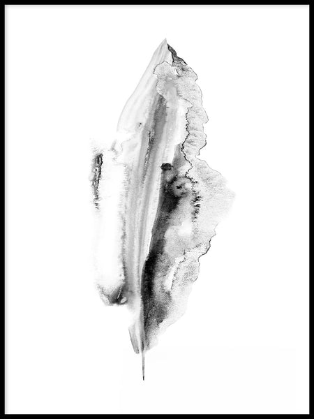 Poster: Fjäder, svartvit, av EMELIEmaria