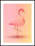 Poster: Flamingo, av Jeanett Silwärn