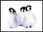 Poster: Fluffiga pingviner, av Cora konst & illustration