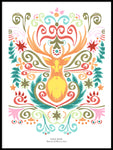 Poster: Folk Deer, av Ekkoform illustrations