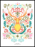 Poster: Folk Deer, av Ekkoform illustrations