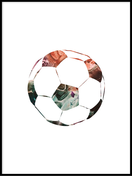 Poster: Football, sunset, av LIWE