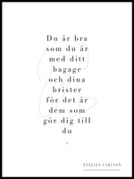 Poster: För vad du har att ge, av EVELINA CARLSON x ELIN JÖNINGER